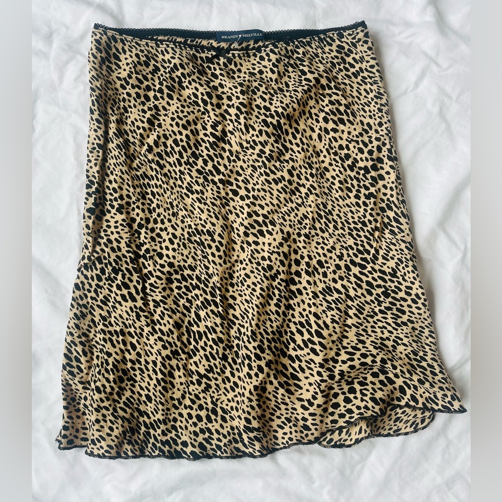 Leopard light wait skirt